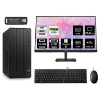 HP Tower 290 G9 6D3A1EA Harici GeForce RTX 3060 Ti Intel Core i3 12100 40 GB Ram 4 TB SSD Tower Windows 11 Pro 23.8 inç Monitörlü Masaüstü Bilgisayar