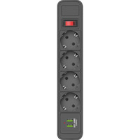 Fulltech Ftr-04 3'lü Soket 2 metre 3'lü USB Kablolu Tekli Akım Korumalı Priz