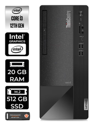 Lenovo Thinkcentre Neo 50T 11SC001ATX Harici GeForce RTX 3060 Ti Intel Core i3 12100 20 GB Ram 512 GB SSD Tower FreeDos Masaüstü Bilgisayar + PER4 BELLEK