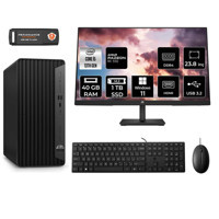 HP Tower 290 G9 8T2W9ES Harici Radeon RX 550 Intel Core i5 13500 40 GB Ram 1 TB SSD Tower Windows 11 Home 23.8 inç Monitörlü Masaüstü Bilgisayar