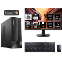 Lenovo Thinkcentre Neo 50S 11SX002VTXMNT406 Harici GeForce RTX 3060 Ti Intel Core i3 12100 12 GB Ram 256 GB SSD Tower Windows 11 Pro 23.8 inç Monitörlü Masaüstü Bilgisayar + PER4 BELLEK