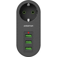 Polosmart Mp11 tekli Soket 3'lü USB Kablosuz Tekli 2500 J Akım Korumalı Priz