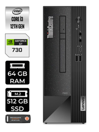 Lenovo NEO 50S 11SX002VTX Harici GeForce GT 730 2 GB Intel Core i3 12100 64 GB Ram 512 GB SSD Tower Windows 11 Home Masaüstü Bilgisayar + PER4 BELLEK