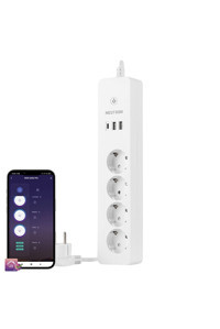 Neutron Ntl-Sw07 4'lü Soket 1 metre 2'li USB Kablolu Çiftli Akım Korumalı Priz