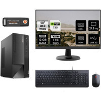 Lenovo Thinkcentre Neo 50T 11SC001ATXMNT2308 Harici GeForce GT 730 4 GB Intel Core i3 12100 12 GB Ram 1 TB SSD Tower FreeDos 21.5 inç Monitörlü Masaüstü Bilgisayar + PER4 BELLEK