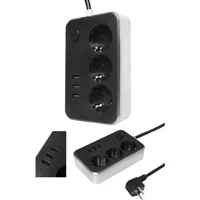 Daytona Mg-103 4'lü Soket 2 metre 3'lü USB Kablolu Çiftli Akım Korumalı Priz