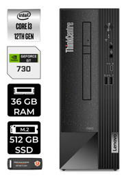 Lenovo NEO 50S 11SX002VTX Harici GeForce GT 730 2 GB Intel Core i3 12100 36 GB Ram 512 GB SSD Tower FreeDos Masaüstü Bilgisayar + PER4 BELLEK