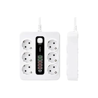 Hepu Hp-H04 6'lı Soket 2 metre 5'li USB Kablolu Çiftli Akım Korumalı Priz