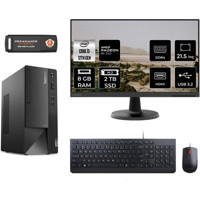 Lenovo Thinkcentre Neo 50T 11SC001ATXMNT1304 Harici Radeon RX 550 Intel Core i3 12100 8 GB Ram 2 TB SSD Tower FreeDos 21.5 inç Monitörlü Masaüstü Bilgisayar + PER4 BELLEK