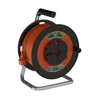 Bylion IP44 3500 W Kalın Topraklı Akım Korumalı 4'lü 20 m Makaralı Uzatma Kablolu Priz Çok Renkli