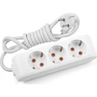 Viko Kalın 3'lü 7 m Uzatma Kablolu Priz Beyaz