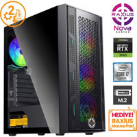 Raxius Nova G1 I7 3060-27FF15 Harici GeForce RTX 3060 Intel Core i7 12700F 64 GB Ram 1 TB SSD Tower Windows 11 Pro Masaüstü Bilgisayar