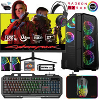 Xaser XSR505 Harici GeForce RTX 3060 Ti AMD Ryzen 7 5700X 32 GB Ram 1 TB SSD Tower FreeDos 27 inç Monitörlü Masaüstü Bilgisayar