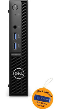 Optiplex OptiPlex 3000MFF N007O3000MFF_VP_U ZI717 Dahili Intel UHD Graphics 730 Intel Core i3 12100T 24 GB Ram 1 TB SSD Tower Windows 10 Pro Masaüstü Bilgisayar + Zitek 16 GB Flash Bellek