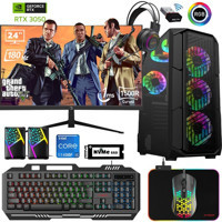 Xaser XSR653 Harici GeForce RTX 3050 Intel Core i5 11400F 16 GB Ram 512 GB SSD Tower FreeDos 24 inç Monitörlü Masaüstü Bilgisayar