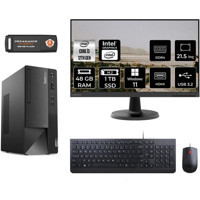 Lenovo Thinkcentre Neo 50T 11SC001ATXMNT443 Harici GeForce RTX 3060 Ti Intel Core i3 12100 48 GB Ram 1 TB SSD Tower Windows 11 Pro 21.5 inç Monitörlü Masaüstü Bilgisayar + PER4 BELLEK