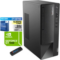Lenovo Thinkcentre Neo 50T GEN4 212JB005ATR11 Harici GeForce RTX 3060 Ti Intel Core i7 13700 32 GB Ram 256 GB SSD Tower FreeDos Masaüstü Bilgisayar + Zetta Flash Bellek