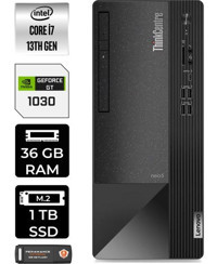 Lenovo Thinkcentre Neo 50T 12JD0008TRP433 Harici GeForce RTX 3060 Ti Intel Core i7 13700 36 GB Ram 1 TB SSD Tower Windows 11 Pro Masaüstü Bilgisayar + PER4 BELLEK