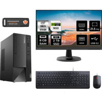 Lenovo Thinkcentre Neo 50T 11SE00MJTXMNT4304 Harici GeForce GTX 1650 Intel Core i5 12400 8 GB Ram 2 TB SSD Tower FreeDos 21.5 inç Monitörlü Masaüstü Bilgisayar + PER4 BELLEK