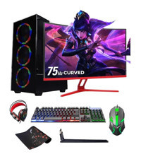 Ramtech DG253 Harici Radeon RX 550 Intel Core i5 6500 16 GB Ram 500 GB HDD + 256 GB SSD Tower FreeDos 27 inç Monitörlü Masaüstü Bilgisayar