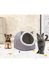Alas Yuvarlak İç Mekan Kedi Evi Gri