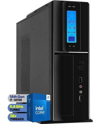 Zetta Flex Pro 470X ZET470X9564003 Harici GeForce RTX 3060 Ti Intel Core i7 14700 8 GB Ram DDR5 1 TB SSD Slim Tower FreeDos Masaüstü Bilgisayar