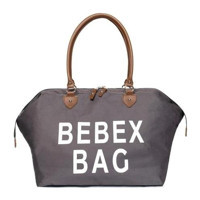 Bebex Su Geçirmez Fermuarlı Bebek El Çantası Açık Gri