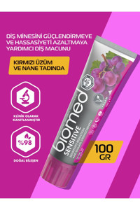 Biomed Sensitive Kırmızı Üzümlü Organik Florürsüz Diş Macunu 100 ml