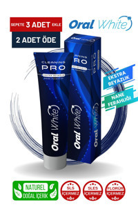 Oral White Cleaning Pro Naneli Florürlü Diş Macunu 75 ml