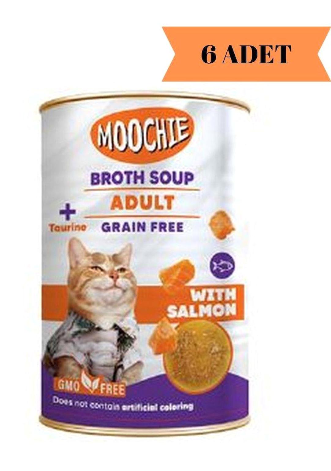 Moochie Somonlu Çorba Yaş Kedi Maması 6x135 ml