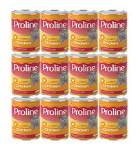 Proline Tavuk Parça Etli-Soslu Yaş Kedi Maması 12x400 gr
