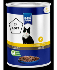 Paw Paw Tavuk Jöleli Yaş Kedi Maması 24x400 gr
