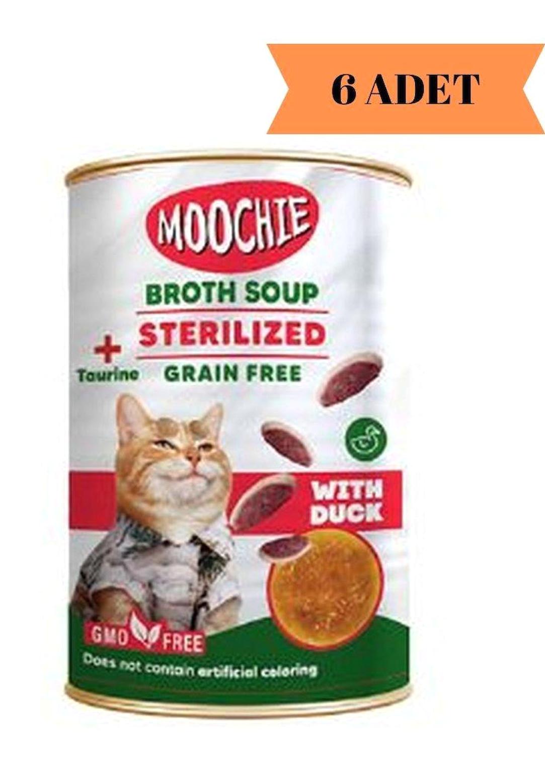 Moochie Kısırlaştırılmış Ördek Çorba Yaş Kedi Maması 6x135 ml