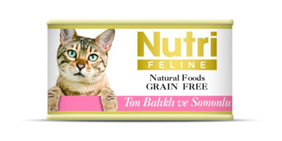 Nutri Feline Ton Balığı-Somonlu Kıyılmış Yaş Kedi Maması 12x85 gr