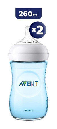 Philips Avent Avent Polipropilen Yavaş Akışlı 0-6 Ay Mavi Damaklı Biberon Seti 2x260 ml