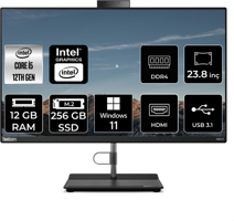 Lenovo ThinkCentre Neo 30A 12B0A06YTR Dahili UHD Graphics Intel Core i5 12450H 12 GB Ram 256 GB SSD 23.8 inç Full HD Windows 11 Home All In One Bilgisayar