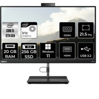 Lenovo ThinkCentre Neo 30A 12B3003RTXP416 Dahili Iris Xe Graphics Intel Core i5 1235U 20 GB Ram 256 GB SSD 21.5 inç Full HD Windows 11 Pro All In One Bilgisayar