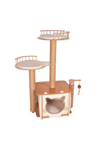 Patihomes Happy Kare İç Mekan Kedi Evi Beyaz