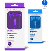 Acl K1-04 Silikonlu Mikrofonlu 3.5 Mm Jak Kablolu Kulaklık Siyah