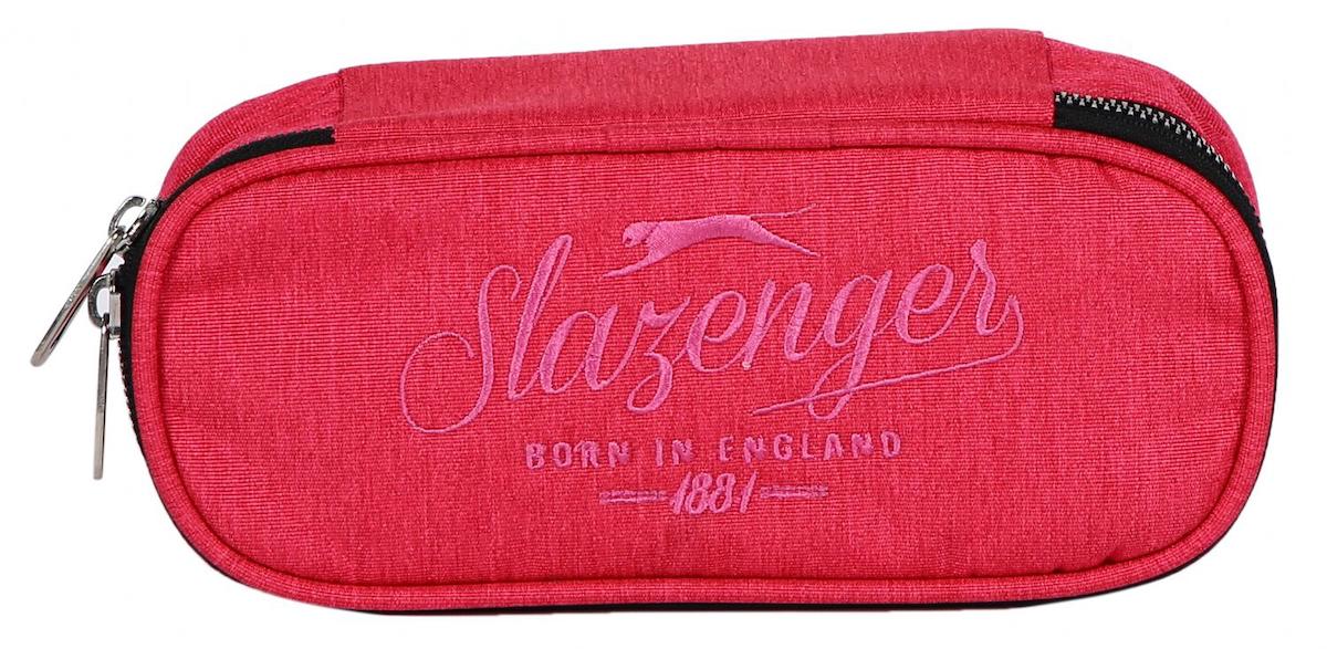 Me Çanta 21149 Slazenger Pembe Düz Bez Bölmeli Çift Gözlü Dikdörtgen Cüzdan Kalem Kutusu