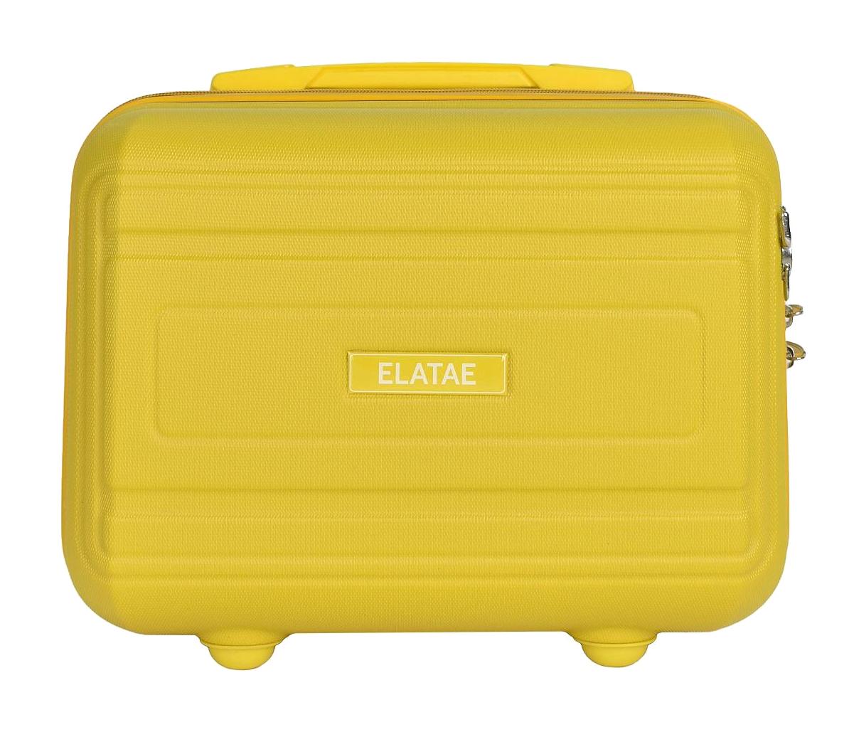 Elatae V305 Kilitli Şifreli Sarı Plastik Orta Boy Seyahat Makyaj Çantası
