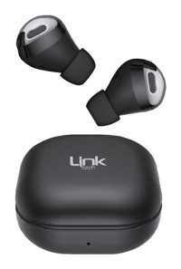 Linktech DOT6 Android-iOS-Mac-Windows Uyumlu 5.2 Silikonlu Kablosuz Kulak İçi Bluetooth Kulaklık Siyah