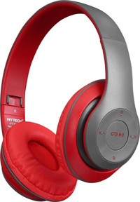Hytech HY-XBK85 5.0 Silikonlu Kablosuz Kulak Üstü Bluetooth Kulaklık Kırmızı-Gri