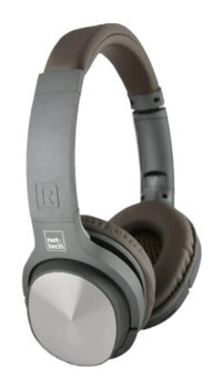 Nettech NT-BTH07 Android & iOS Uyumlu Tek Mikrofonlu 4.2 Silikonlu Kablosuz Kulak Üstü Bluetooth Kulaklık Gri