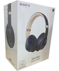 Sword SW-9001 Su Geçirmez 5.3 Silikonsuz Kablosuz Kulak Üstü Bluetooth Kulaklık Gri