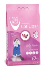 Vancat Parfümlü Topaklanan İnce Taneli Bentonit Kedi Kumu 10 kg