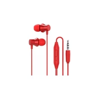 Lenovo Hf130 Silikonlu Mikrofonlu 3.5 Mm Jak Kablolu Kulaklık Kırmızı