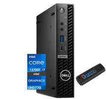 Dell Optiplex 7010MFF NN008O7010MFFP12 Dahili Intel UHD Graphics 770 Intel Core i7 13700T 64 GB 2 TB FreeDos Mini Pc + Zetta USB Flash Bellek