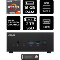 Asus ExpertCenter PN53-P314 Dahili Radeon 680M AMD Ryzen 7 7735HS 16 GB 2 TB FreeDos Mini Pc + Per4 USB Flash Bellek