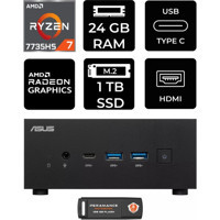 Asus ExpertCenter PN53-P323 Dahili Radeon 680M AMD Ryzen 7 7735HS 24 GB 1 TB FreeDos Mini Pc + Per4 USB Flash Bellek